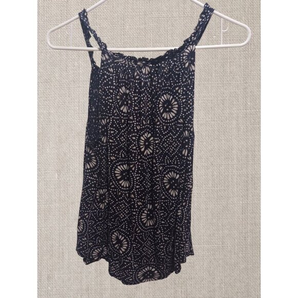 Lucky Brand Womens Sleeveless Printed Tank Top Size Small navy/wht - Picture 2 of 6